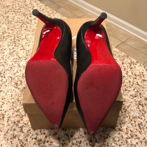 Christian Louboutin Pigalle 100mm Black Leather 38 - Picture 6 of 10